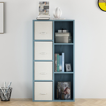 Simple and modern cloth drawer cabinet storage cabinet Wooden cabinet Household bookshelf storage rack Childrens toy storage cabinet