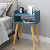 Simple bedside table Simple modern storage cabinet Solid wood color bedside storage Bedroom economic assembly storage small cabinet