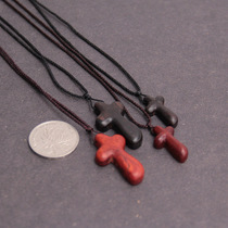 Praise the wooden cross necklace red sandalwood green sandalwood Main gift creative mens and womens casual jewelry