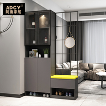 Entrance to the family Xuan Cabinet Screen Partition Cabinet Living Room Modern Minima Bifacial Into Door Xuanguan Cabinet Shoes Cabinet Integrated Light And Luxurious Wind