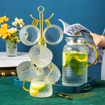 High value household cool kettle high temperature resistant glass kettle cup set large capacity cold Kettle Teapot cold water Cup