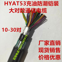 HYAT53 oil-filled moisture-proof armored ground buried large logarithmic communication cable 5 10 20 30 50 100 pairs
