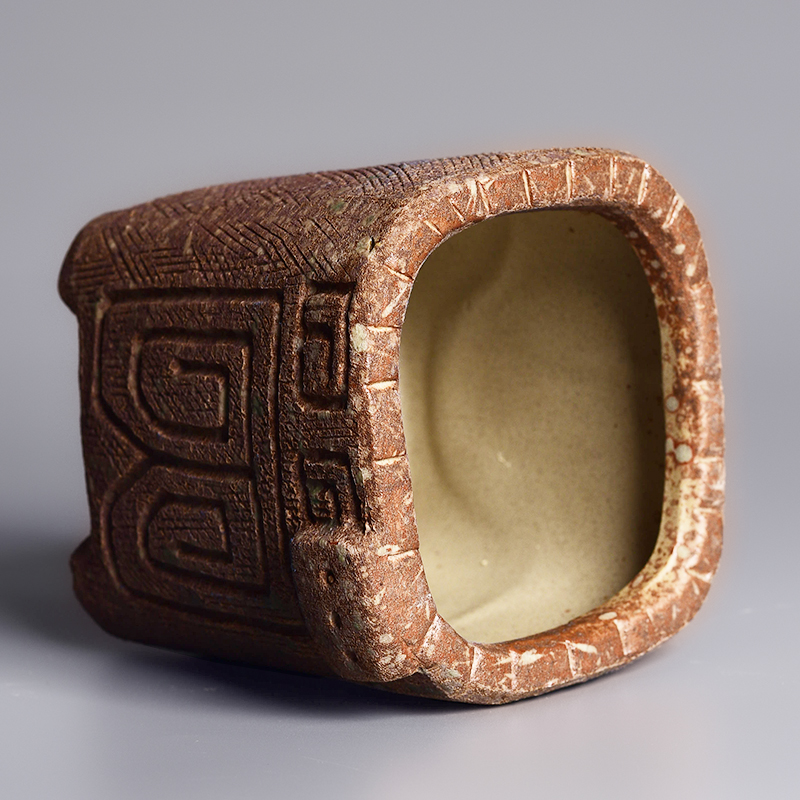Coarse pottery flowerpot more meat ceramic trumpet breathable clay POTS asparagus pot a fleshy plant POTS