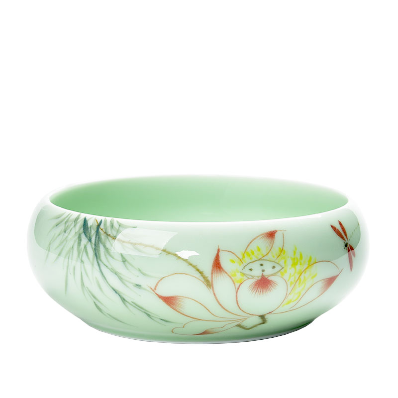 Celadon hand - made refers to flower pot ceramic nonporous desktop contracted a hydroponic plant pot container copper bowl lotus basin