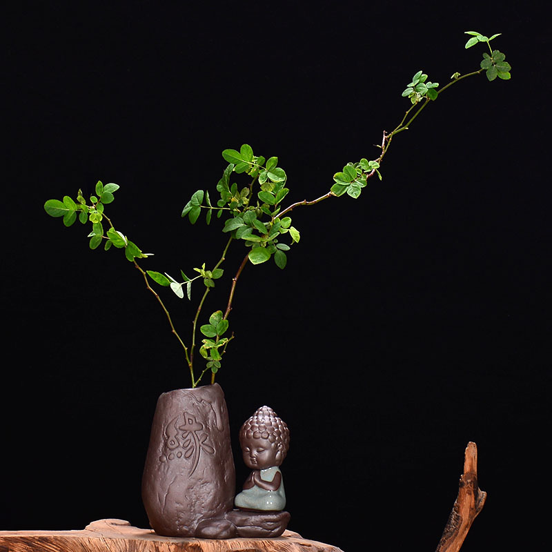 Zen monk violet arenaceous hydroponic container other creative desktop furnishing articles, fleshy copper grass flower pot wholesale clearance