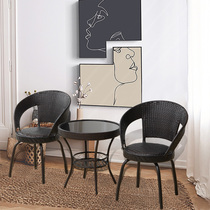 Fuji chair three pieces of tea table minimal household balcony small tables and chairs outdoor tea couple combined courtyard garden backing chair