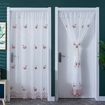 Anti-mosquito yarn door curtain free of punching mesh nets mosquito nets Home bedrooms Summer partitions Decorative Curtain Upscale Light and luxurious hanging curtain