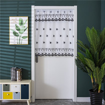 Lace Embroidery Door Curtain half-curtain bedroom Home Free to punch Kitchen Toilet Partition Curtain Decoration Shelter Curtain
