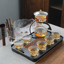Fully automatic sloth anti-burn automatic tea tea suit glass teapot transparent Gongfu tea cup suit home