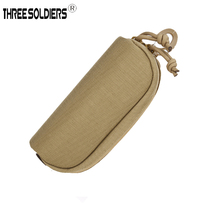 Military fan style myopia glasses case nylon wear-resistant soft shell camouflage sun glasses storage box MOLLE waist bag