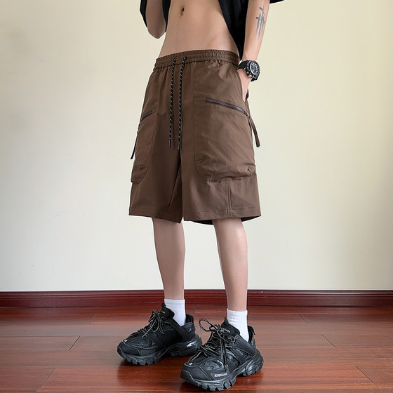 Men's shorts for summer thin loose shorts wear casual sports work breeches beach trendy five-point mid-pants
Men's shorts for summer thin loose shorts wear casual sports work breeches beach trendy five-point mid-pants