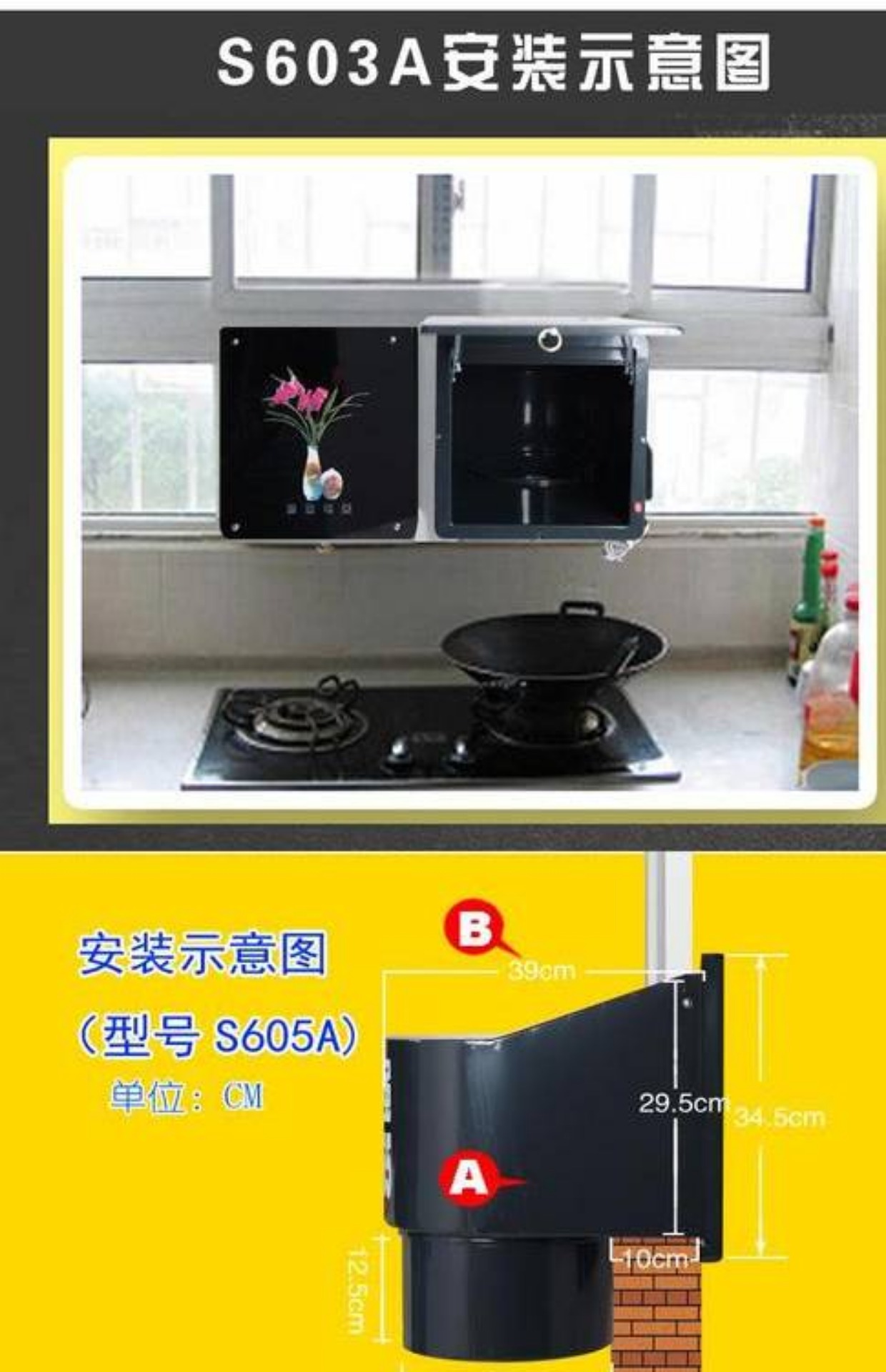 狮强牌s605a强力排气扇厨房换气扇10寸窗式静音吸抽油烟风机玻璃