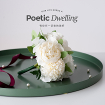 Nordic small fresh highs emulated dry floral handmade bouquet Living room Decorative Floral Pendulum with soft-mounted home furnishing fake flowers