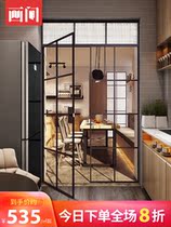 Painting room bathroom door Aluminum magnesium alloy toilet mother and child door Kitchen bathroom bathroom Tempered glass flat door