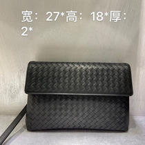 European and American luxury tire knitting men flip handbag 2023 new fashion business large capacity handbag