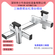 Three-axis cantilever screw linear sliding table module heavy-duty cross timing belt rack and pinion Truss motor manipulator
