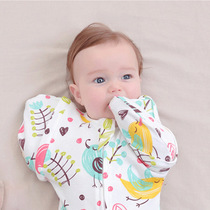 Baby anti-jump sleeping bag drop-style newborn child anti-scathing sleepyzer anti-alarm for spring and autumn pure cotton