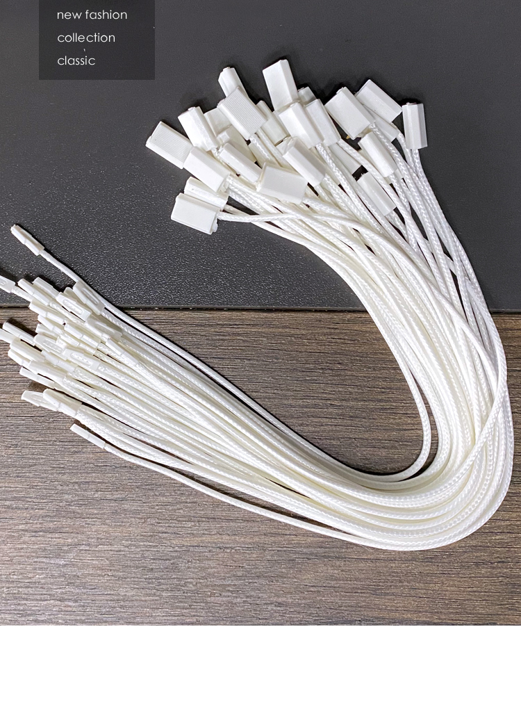 现货韩国蜡绳 公版通用商标挂牌绳子 白色吊牌绳黑色衣服标签挂绳