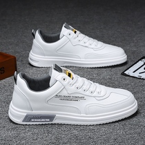 2021 new autumn mens shoes trend Joker flat shoes casual small leather shoes young students small white trendy shoes