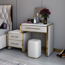Light luxury dressing table storage cabinet integrated master bedroom modern simple rock board multi-function Net red ins Wind makeup table