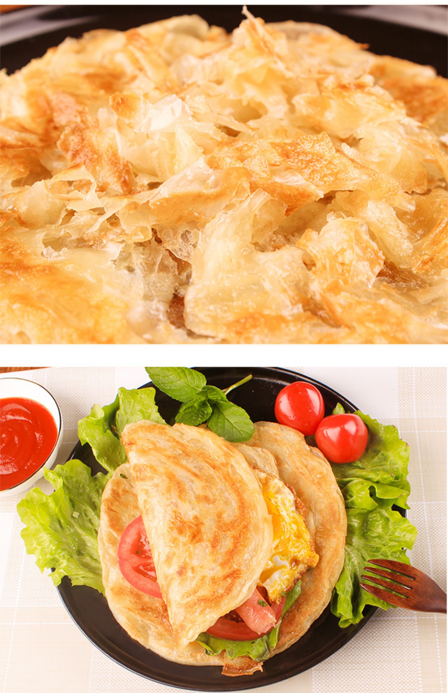 古邵坊原味手抓饼家庭装20片80克包邮早餐煎饼面饼皮批发饼手撕饼