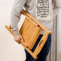 Nine Wives Nanzhu Foldable Small Bench Folding Chair Portable Matza Sofa Stool Backrest Short Stool Balcony