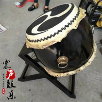 Factory customized ghost taiko Japanese crimping drum painted drum decorative drum tai chi drum cowskin drum dragon drum vertical drum