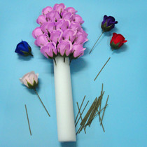 Soap flower Flower Rod 10cm flower arrangement Rod Flower flower accessories material bouquet flower head connecting rod green wire