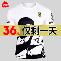 Spot Li Xiaolong Parapet Gt. Guitou Martial Arts Fitness Sports Running Compression Suit MMA Training Suits Tight-T-Shirt