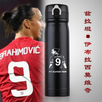 Zlatan Ibrahimovic Fan Souvenir Thermos Cup Red Devil Galaxy Milan Stainless Steel Vacuum Kettle