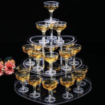 Thick acrylic champagne tower stylish durable ornaments new birthday hotel party champagne tower easy to clean wine tower