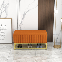 Nordic door shoe rack storage stool one-piece entrance door light luxury shoe stool Clothing store shoe store shoe test low stool