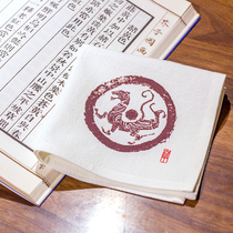 Tang Li Wen created private custom cotton handkerchief small square towel ancient wind to absorb sweat original Chinese style ancient beast