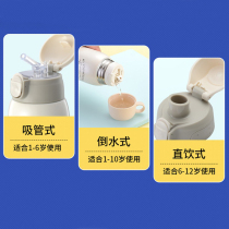 Snoop insulated straw cup Male and female student water cup Childrens thermos cup accessories Straw brush cup Brush straw cover