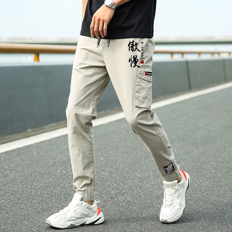 Seven sins and seven deadly sins anime overalls trousers male couples teenagers leisure students sports pants trend loose