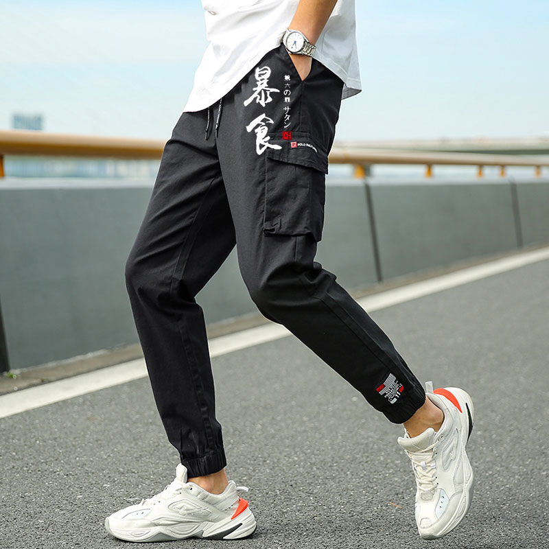 Seven sins and seven deadly sins anime overalls trousers male couples teenagers leisure students sports pants trend loose