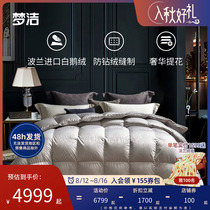 95 % Poland imported white velvet down is 80S antibacterial long duvet cotton