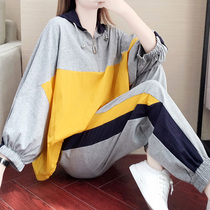 TOUCH MISS autumn new Korean version sweater trousers two-piece set color casual fashion suit sportswear women
