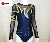 Competitive bodybuilding playground Womens technical clothes black plus drills Lean Gymnastics Competition Art Beauty Customize