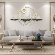 New Chinese hanging bell light extravagant fashion minimalist home clock Alien mute clock creative personality hanging table living room