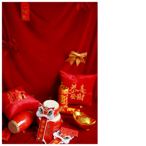 New Years Theme Childrens Studios Photography Background props Spring Festival Festive China Wind Network Red Whole Family Fortune Background Props For The Chinese Breeze.
