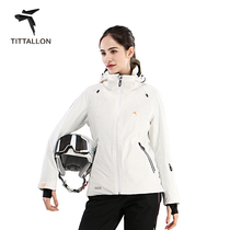 Tittallon Women's Winter Windproof Waterproof Ski Pants Set White Ski Coat