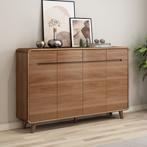 Door Living room entrance cabinet Shoe cabinet Household door solid wood new Chinese style balcony storage cabinet Modern simple foyer cabinet