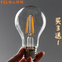 Foshan lighting LED Edison imitation tungsten bulb filament E27 big screw light source retro bar glass energy saving