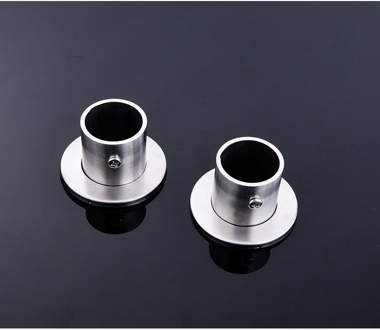 304不锈钢管衣柜杆挂衣杆法兰固杆挂定配件阳台晾衣杆衣橱内横杆