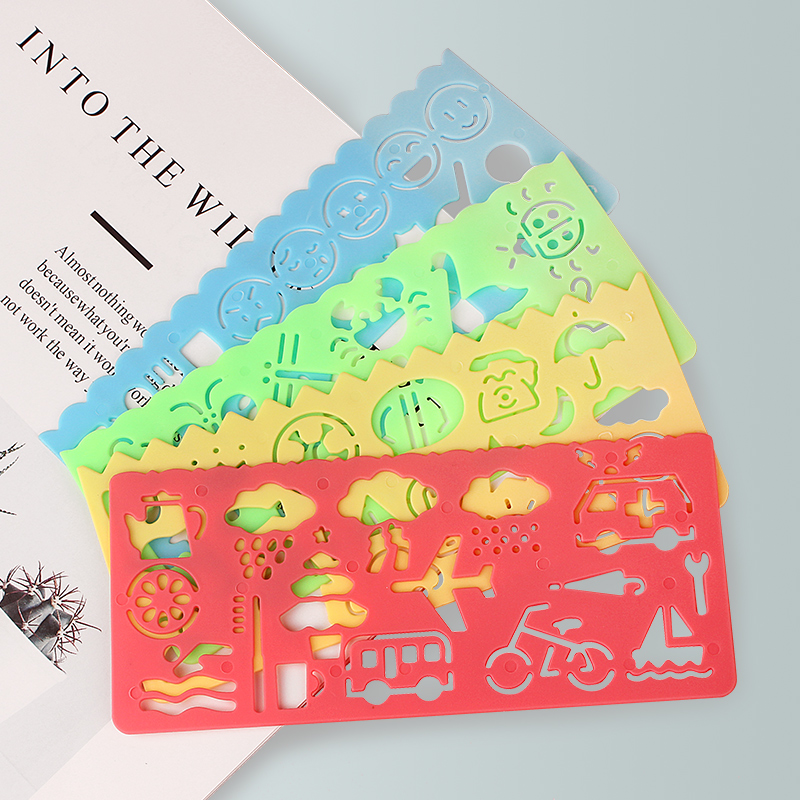 primary school students' hand-written newspaper template artifact wanhuaruer ruler stationery set a4 hand-drawn children's hollow painting template semi-finished material drawing template kindergarten pair function tabloid