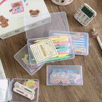 Transparent Desktop Split Hand Bill Stickers Postulator Finishing Small Box Students Ins Plastic Inductive Label Containing box