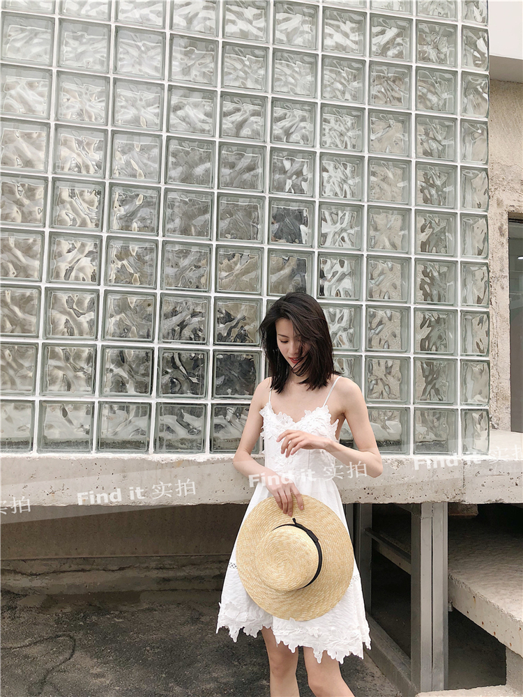 Sản phẩm mới mùa hè của phụ nữ châu Âu và Mỹ, đầm trắng, đầm ren tinh tế, đầm đi lễ, đầm quà tặng nhỏ - Sản phẩm HOT