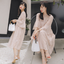 Midori maternity clothing summer maternity dress trendy 2021 summer fashion summer dress summer chiffon long dress