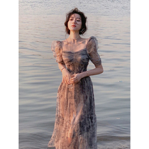 2022 Summer new tea hysteria pure desire first love Department Dont touch Broken Flowers Dress Fairy Gentle Wind Skirts